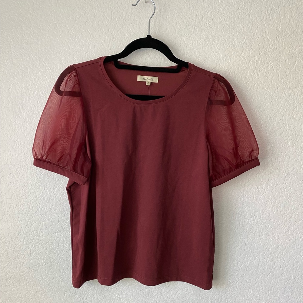 NWOT Maroon Madewell Top Size Medium